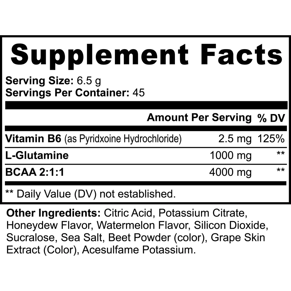 BCAA Post Workout Powder (Honeydew/Watermelon) - Amino Acids & Blends