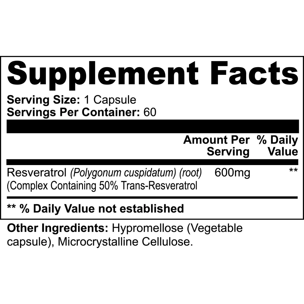 Resveratrol 50% 600mg - Specialty Supplements